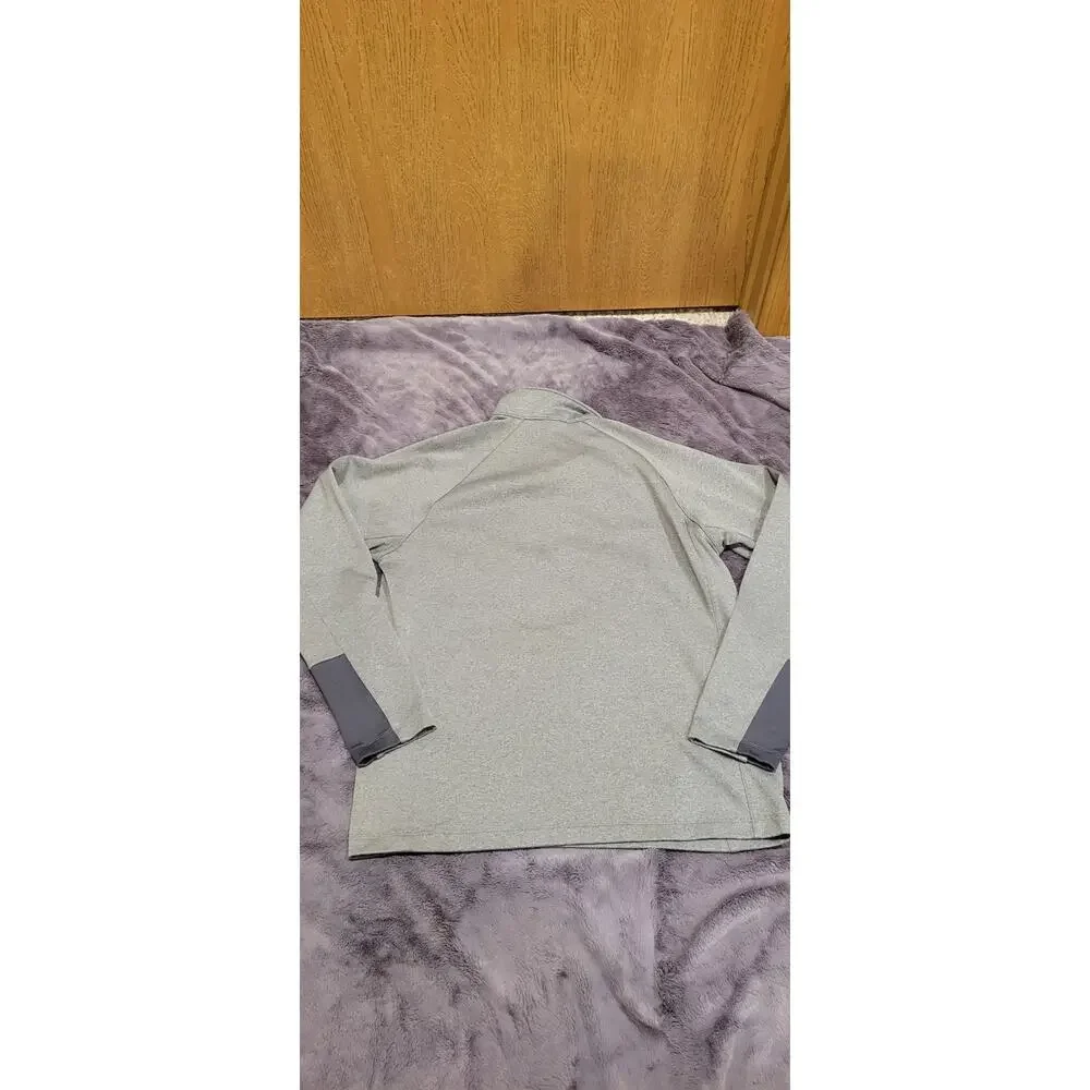 The North Face Sweater Mens Large Gray 1/4 Zip Fleece Pullover Mock Neck Outdoor